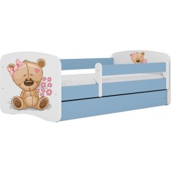 Kocot Kids Babydreams méďa s kytičkami modrá se šuplíky s matrací