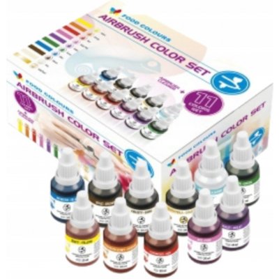 Food Colours Tekuté barvivo 12 ks vícebarevných 240 g – Zboží Dáma