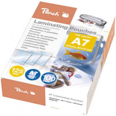 PEACH laminovací folie A7 Laminating Pouch (111x 80mm), 125mic, 100ks PP525-05 – Zbozi.Blesk.cz