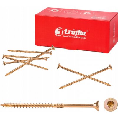 Šroub tesařské vruty 6x70 terasový pro prkna TORX zápustná hlava 6,0 x 70 - 5 KG – Hledejceny.cz