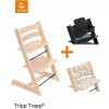 Jídelní židlička Stokke Zvýhodněný set Tripp Trapp Natural + Polstrování Disney Signature + Baby set Black