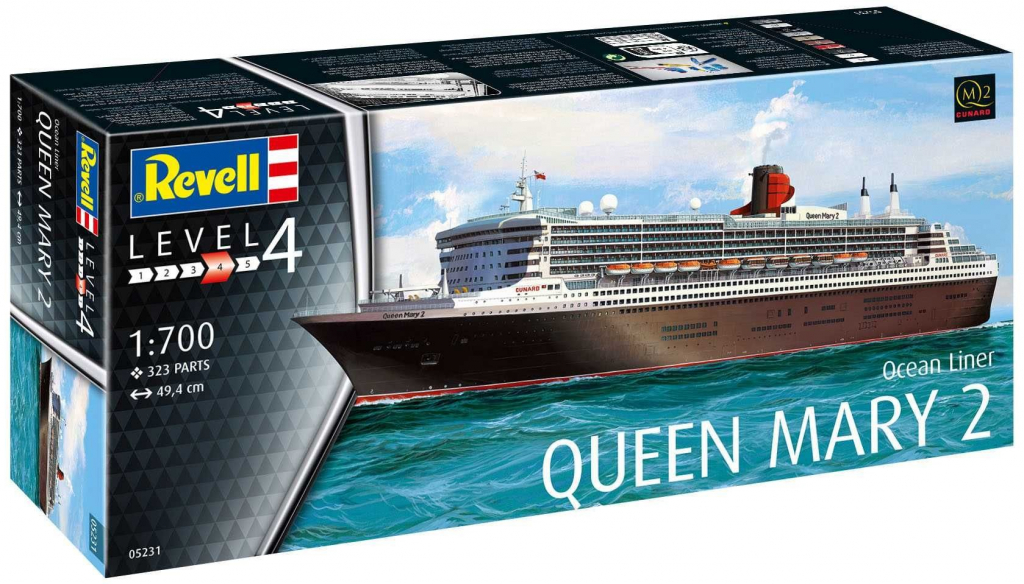 Revell Plastic ModelKit loď 05231 Queen Mary 2 1:700