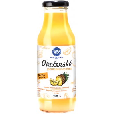 Bohemilk Opočenské jogurtové smoothie ananas, banán, pomeranč 300 ml