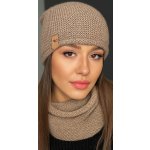 Fashionweek Dámský komplet čepice + nákrčník S3051 Capuccino – Hledejceny.cz