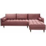 Interior DE Sedací souprava Cozy Velvet II 260 cm tmavě růžová samet SS40276 – Zboží Dáma
