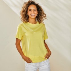 Blancheporte Rovné tričko s krátkými rukávy a kulatým výstřihem žlutá