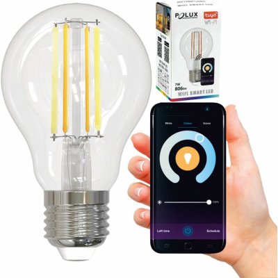 Polux LED žárovka LED E27 A60 7W 806lm 2700K-6500K 320° Filament GOLDLUX Smart WiFi TUYA – Zboží Mobilmania