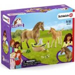 Schleich 42432 Set hříbě a Quarter kůň se štěňátkem a doplňky – Zbozi.Blesk.cz