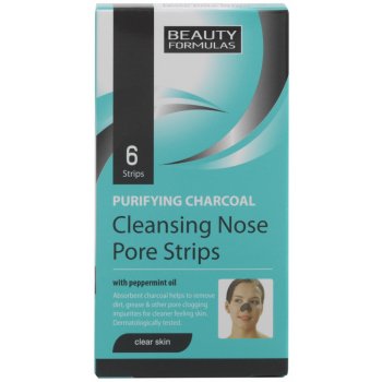 Beauty Formulas Charcoal Cleansing Nose Pore Strips čisticí pásky na nos s  aktivním uhlím 6 ks od 129 Kč - Heureka.cz