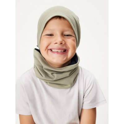 unuo Dětská čepice z teplákoviny Basic Khaki – Zboží Dáma