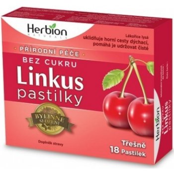 Linkus Třešně pastilky bez cukru 18 ks