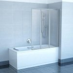 vanová zástěna VS3 130 satin+transparent – Zboží Dáma