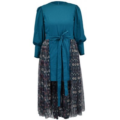 Elektronický střih / PDF dámské šaty z bavlny s tylovou vázací sukní Demi-32-38 – Zbozi.Blesk.cz