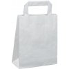 Nákupní taška a košík EcoPack Papírová taška s plochým uchem 180+80x220 mm bílá bal/25 ks Balení: 25