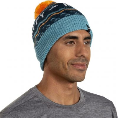 Brooks Heritage Pom beanie Storm Blue Run Happy – Hledejceny.cz