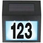 Solární LED zahradní nástěnné svítidlo černé s podsvícením čísla domu IP44 DPM – Hledejceny.cz
