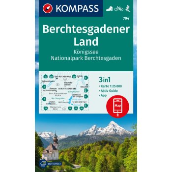 Berchtesgadener Land, Königssee, Národní park Berchtesgaden (Kompass – 794) - turistická mapa