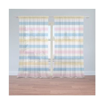 Sablio Záclony Barevné pruhy: 2ks 150x250cm – Hledejceny.cz