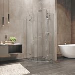 Novea sprchový kout, R 550, 90x90x200 cm, pantový, chrom ALU, sklo čiré 6 mm, EC – Hledejceny.cz