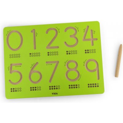 Dřevěná tabulka - číslice – Zboží Dáma