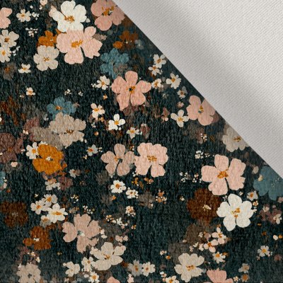 Takoy Látka samet / velvet ELIZA mini black květiny Seina – Sleviste.cz