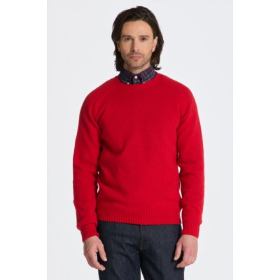 Gant svetr SADDLE SHOULDER WOOL C-NECK červená – Zboží Mobilmania