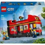 LEGO® City 60407 Červený dvoupodlažní vyhlídkový autobus – Zboží Živě