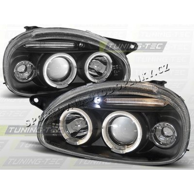 OPEL CORSA B 1993-00 PŘEDNÍ ČÍRÁ SVĚTLA ANGEL EYES BLACK – Hledejceny.cz