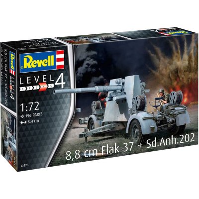 Revell Plastikový model vojenské techniky 03325 Flak 37 88mm Sd.Anh.202 1:72 – Zbozi.Blesk.cz