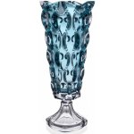 BOHEMIA TREASURY BOHEMIA SAMBA AQUAMARINE VÁZA NA NOZE 405MM – Hledejceny.cz