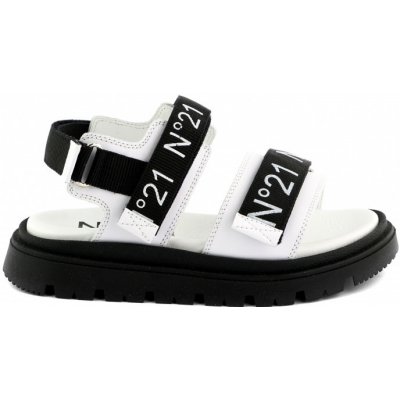 NO21 Logo Tape Sandals bílá