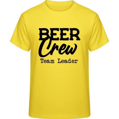 Premium tričko - Pivní design - Team Leader - zlatá