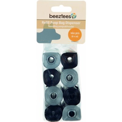 Beeztees Sáčky na psí exkrementy černé a šedé 8 x 20 ks – Hledejceny.cz