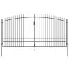 Branka vidaXL Dvoukřídlá plotová brána s hroty 400 x 248 cm