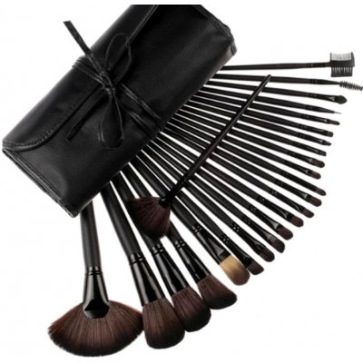 Camerazar Camerazar Sada velkých štětců na make-up s pouzdrem FE3341 24 ks – Zboží Dáma