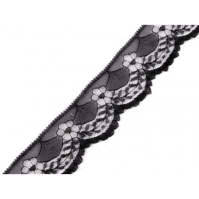 Stoklasa Silonová krajka šíře 40 mm Balení: 1 m, Varianta: 3 černá 3 černá – Hledejceny.cz