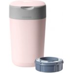 Tommee Tippee Twist & Click Advanced kbelík na pleny včetně kazety s antibakteriální fólií z udržitelných zdrojů Green v růžové barvě. – Zboží Mobilmania