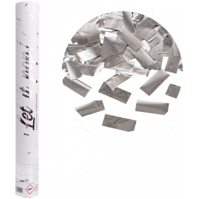 Amscan Konfety vystřelovací proužky stříbrné lesklé 40 cm – Zboží Dáma