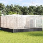 vidaXL Voliéra 418 x 414 x 212 cm ocel – Sleviste.cz