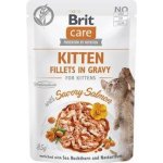 Brit Care Cat Fillets in Gravy Kitten Savor.Salmon 85 g – Zboží Mobilmania