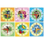 Školní papírové hodiny AKIM – výuka času pro děti (21 × 21 cm) – Sleviste.cz