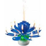 Kozák Svitavy s. r. o. Svíčka hrající a tančící modrá na baterie – Zboží Dáma