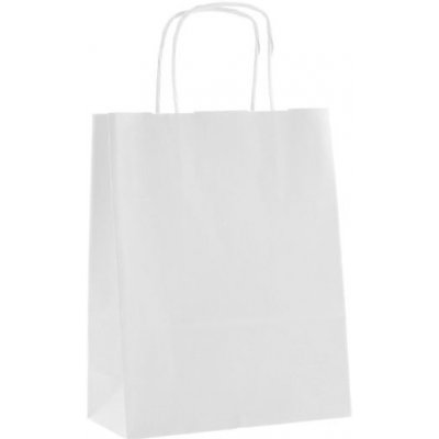 Papírová taška 18x21x8cm EKO Bílá hladká – Zboží Mobilmania