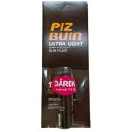 Piz Buin Ultra Light SPF15 ultra lehký hydratační fluid na opalování 150 ml + SPF30 balzám na rty 4,9 g dárková sada – Hledejceny.cz