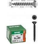 Černé šrouby SPAX 3,5x40 T20 plný závit 200 ks – Hledejceny.cz