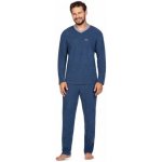 Regina 592 pánské pyžamo dlouhé froté modré – Zboží Dáma