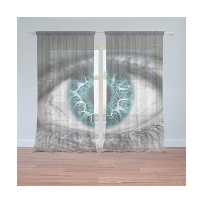 Sablio Záclony Modré oko: 2ks 150x250cm – Hledejceny.cz
