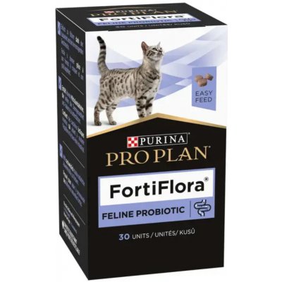 Pro Plan FortiFlora Feline probiotické žvýkací kostky 30 tbl – HobbyKompas.cz