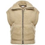 Vlnka vesta na zip s límcem přírodní – Zboží Mobilmania