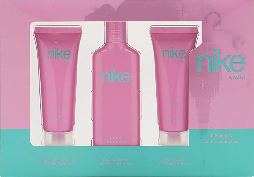 Nike Sweet Blossom Woman EDT 75 ml + sprchový gel 75 ml + tělové mléko 75 ml dárková sada